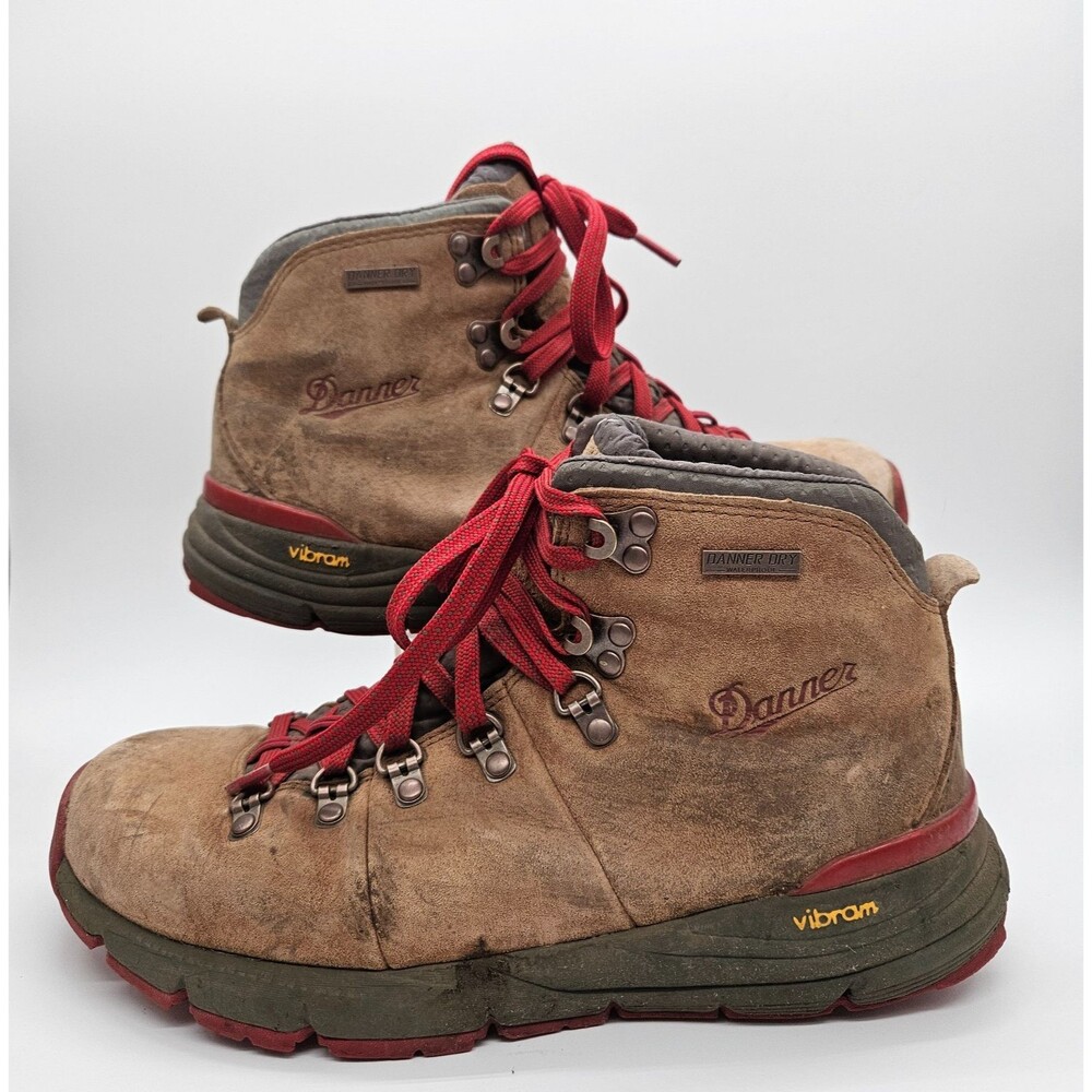 DANNER MOUNTAIN 600 SIZE 8 WOMEN'S 4.5" BROWN/RED HIKE BOOTS TRAIL GORPCORE